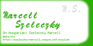 marcell szeleczky business card